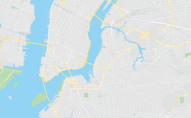  New York City, USA, printable map - obrazy, fototapety, plakaty