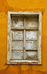 old wooden window in a house