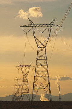 High Voltage Towers and Power Lines