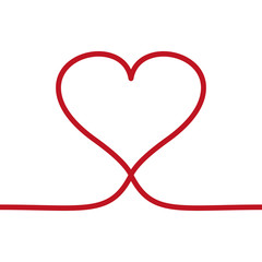 Line heart icon vector. Love symbol. Valentines card.