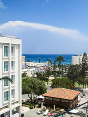 Sea landscape from a hotel room in Protaras, Cyprus