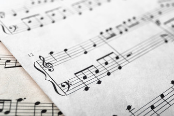 Obraz premium Nuty, zbliżenie