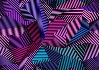 Fototapete Farbenfroh Abstraktes nahtloses Muster mit Linien. Geometrische Formen. Vektor-Hintergrund