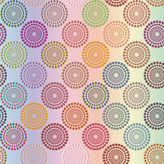 Fototapeta premium Abstract seamless pattern with blue circle elements