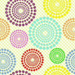 Colorful vector pattern with geometric shapes. Collection of swatches memphis patterns -  Retro fashion style 80-90s.