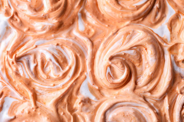 Texture of cream, closeup