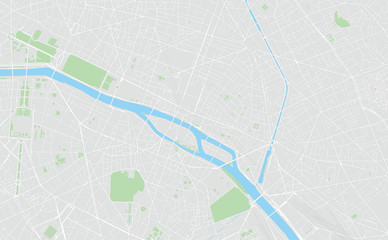 Paris, France, printable map