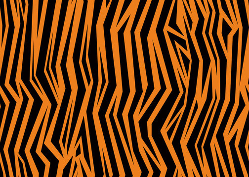 Seamless tiger print vector pattern