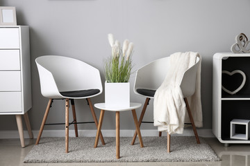 Interior of stylish modern room