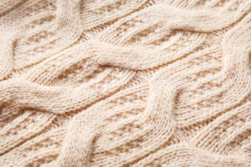 Closeup view of knitted clothes