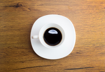 Coffee cup on table