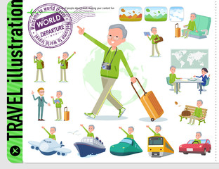 flat type grandpa green Sportswear_travel