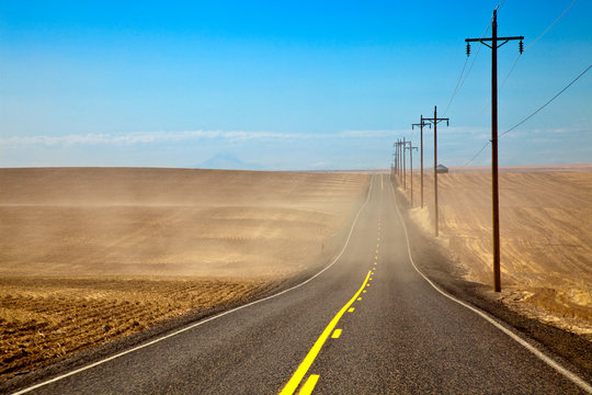 Highway through Farmland