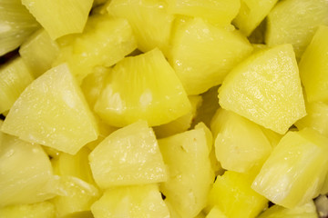 Background of the canned pineapple pieces