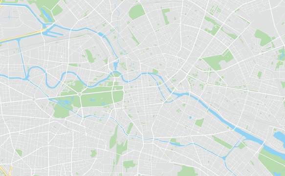 Berlin, Germany, printable map