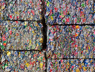 Bales of Aluminum Cans
