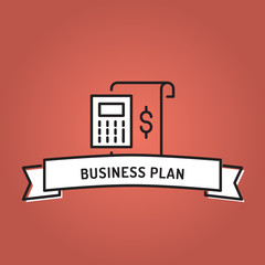 BUSINESS PLAN LINE ICON SET