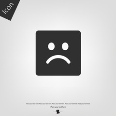 Sad face smile icon