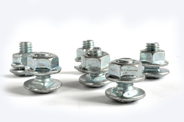 Bolts on white