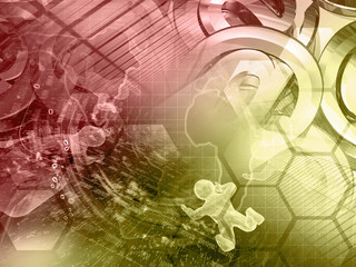 Mans, map and buildings