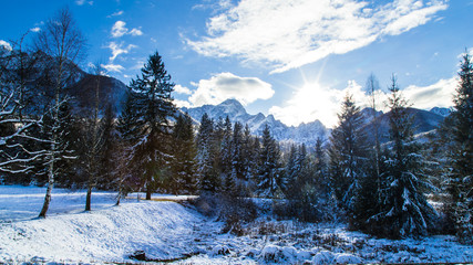 First snow at the mountain