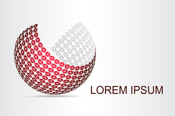 Abstract technology logo stylized spherical surface with abstract shapes. This logo is suitable for global company, world technologies, media and publicity agencies 