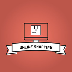 ONLINE SHOPPING LINE ICON SET