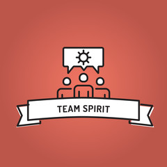 TEAM SPIRIT LINE ICON SET