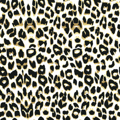 Fototapeta na wymiar Vector leopard background. Seamless pattern.