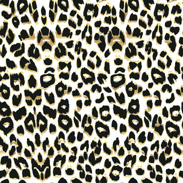 Vector leopard background. Seamless pattern.