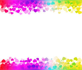 Valentine day background with rainbow hearts, mosaic tiles- Image