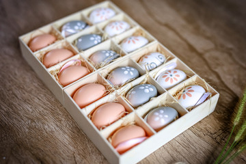 Small homemade Easter eggs for egg hunting with kids.