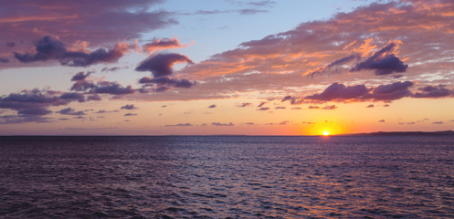 sunset over the sea