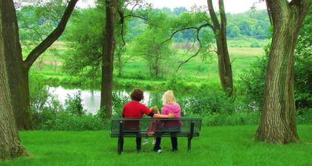 young family enjoying park