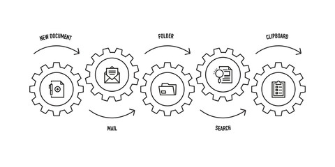 DOCUMENT LINE ICON SET