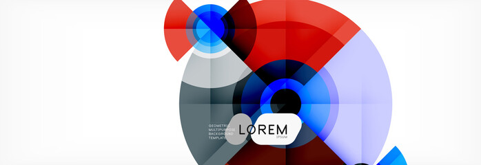 Fototapeta premium Round circles and triangles abstract background