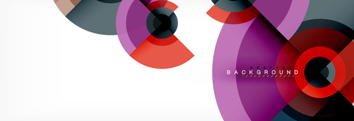Obraz premium Geometric circle abstract background, creative geometric wallpaper.