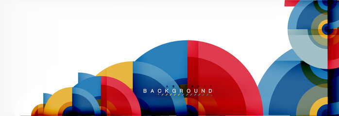 Circle abstract background with triangular shapes for modern design, cover, template, brochure, flyer.