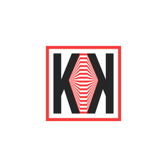 geometric abstract double k logo