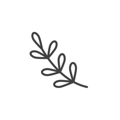Blossom willow branch line icon. linear style sign for mobile concept and web design. Happy Easter willow branch outline vector icon. Symbol, logo illustration. Pixel perfect vector graphics