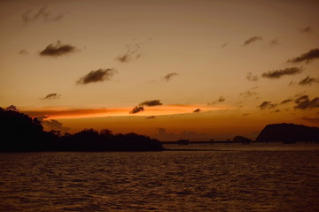 Beautiful sea and sky after sunset