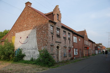 Fototapeta na wymiar abandoned place graffiti central nuclear 