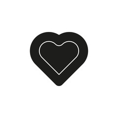 heart love icon - vector heart illustration, valentine