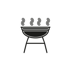 grill icon - vector barbecue party - picnic symbol