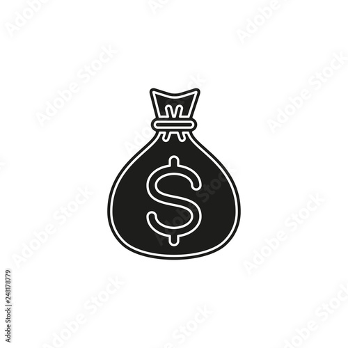 Money Bag Icon Vector Dollar Sign Banking Cash Finance - 