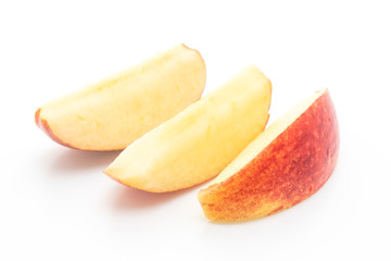 fresh red apples sliced