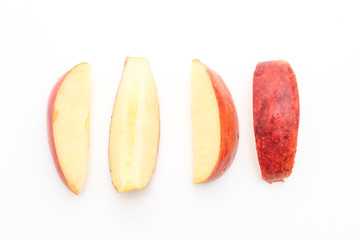 fresh red apples sliced