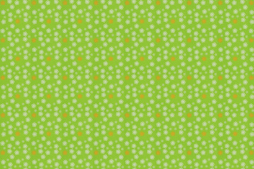 折り紙の黄緑色に花の文様