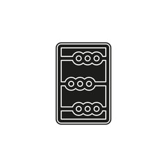 vector abacus illustration. education icon, school math sign symbol