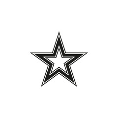 Star icon vector. Classic rank isolated